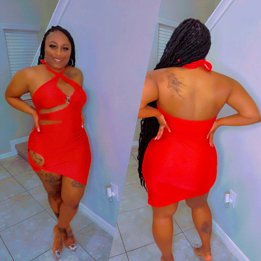 Cindy Asymmetrical Backless Bodycon Dress