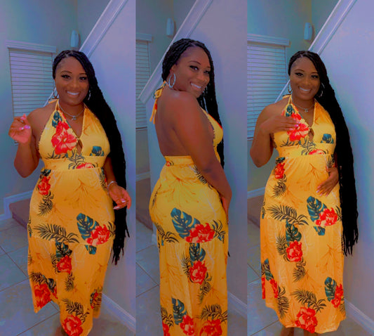 Yellow Floral Sundress