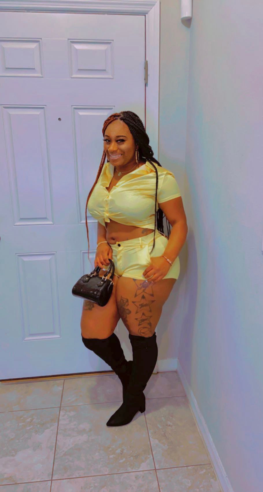 Satin Short Set💛